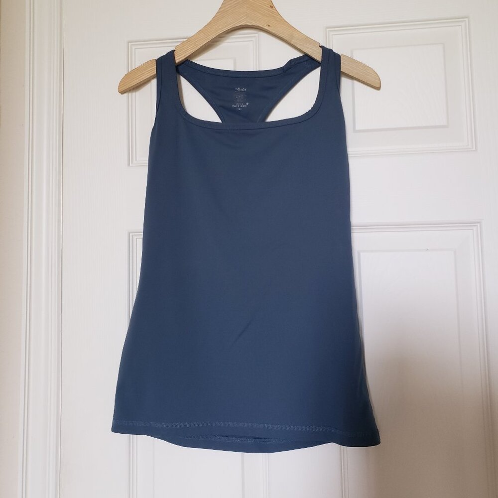 Tonic Women's Navy Blue Twist Back Workout Tank - Size Large